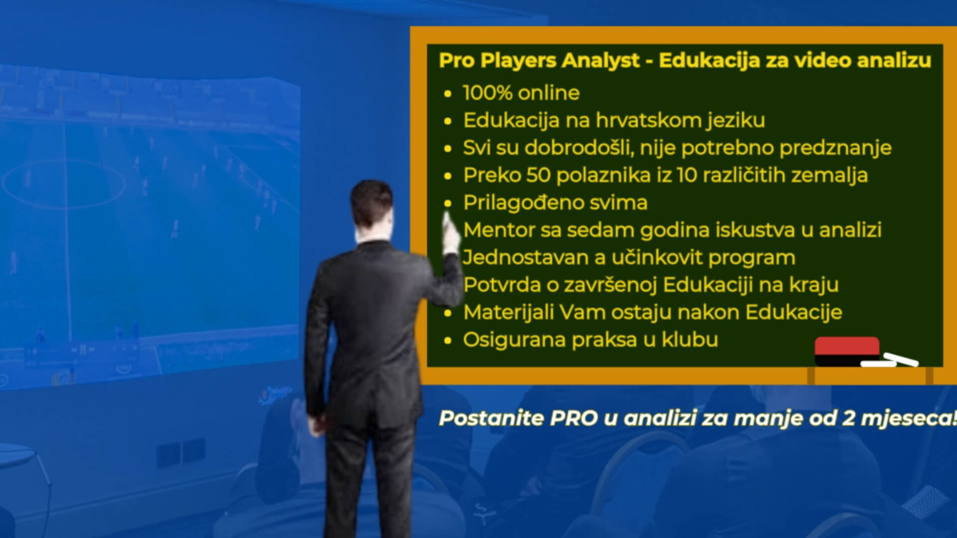 Nogometni teren s analitičkim oznakama